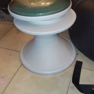 Green and Gray Swivel Stool